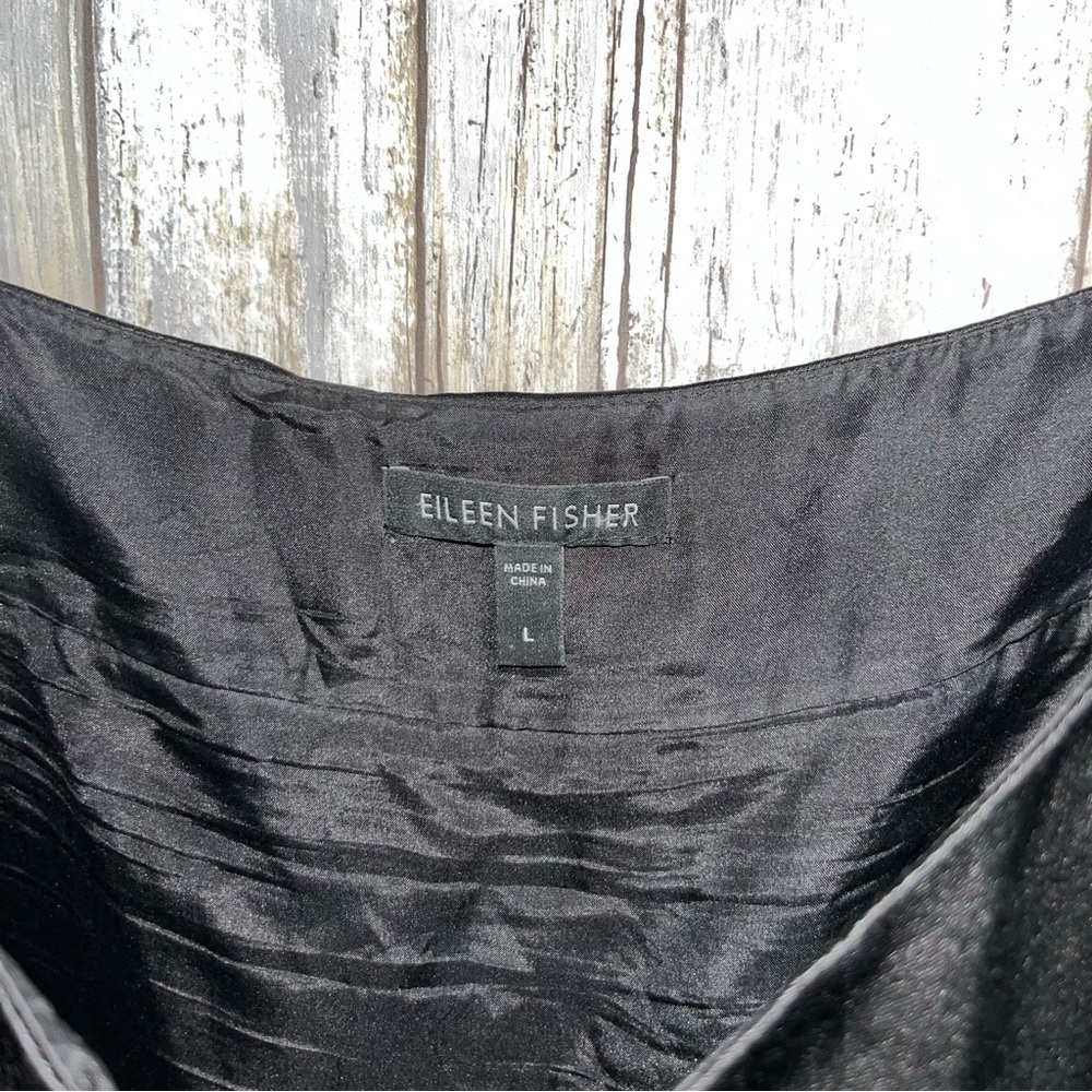 Eileen Fisher Black 100% Silk Tank - Picture 4 of 4
